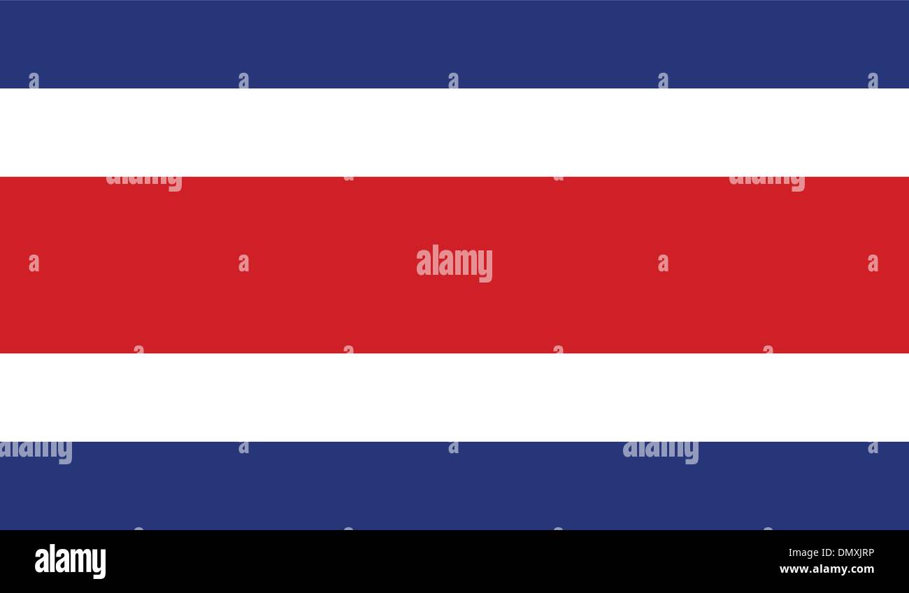 Costa Rica Flag Stock Vector