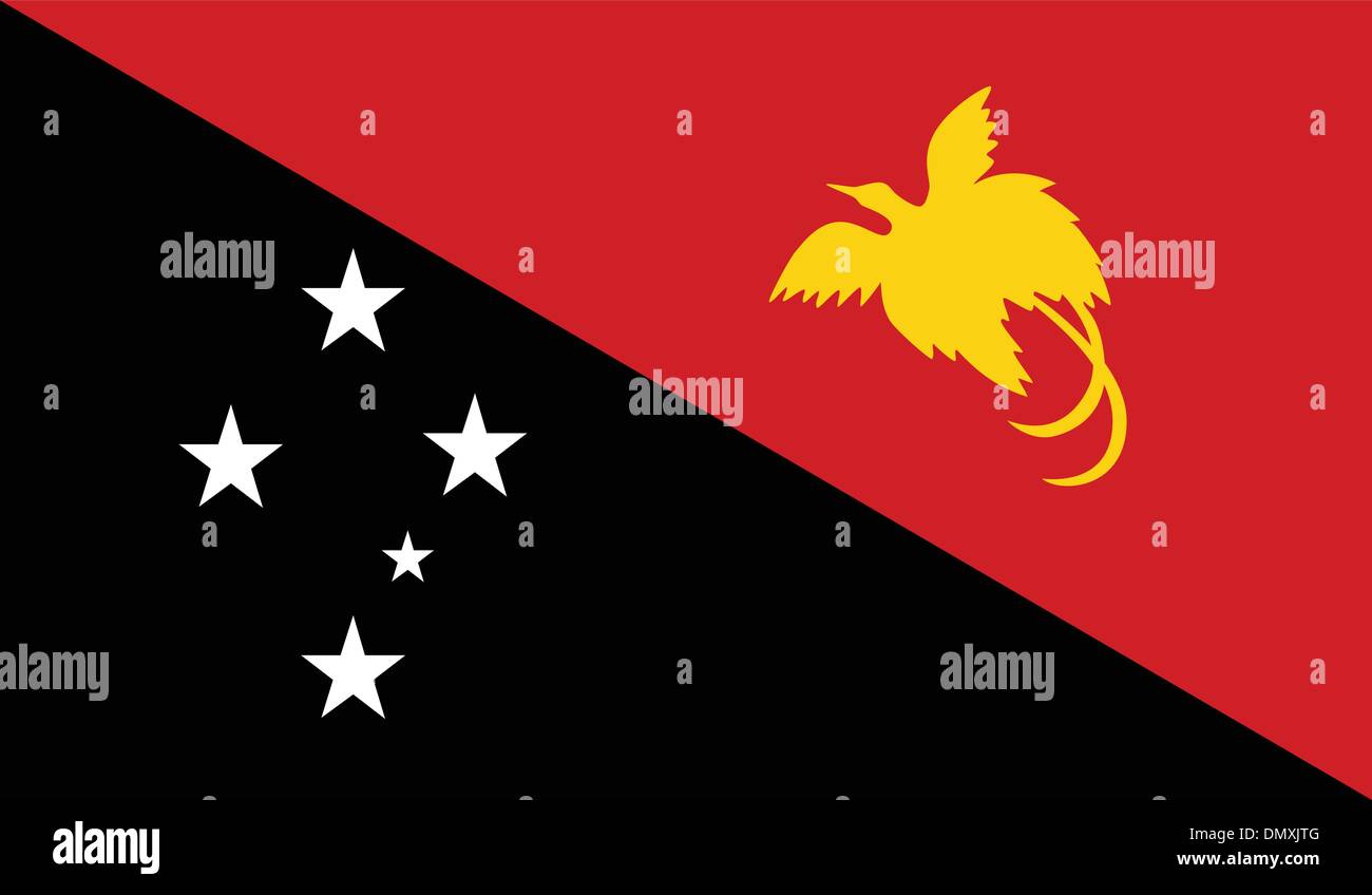 Papua New Guinea Flag Stock Vector