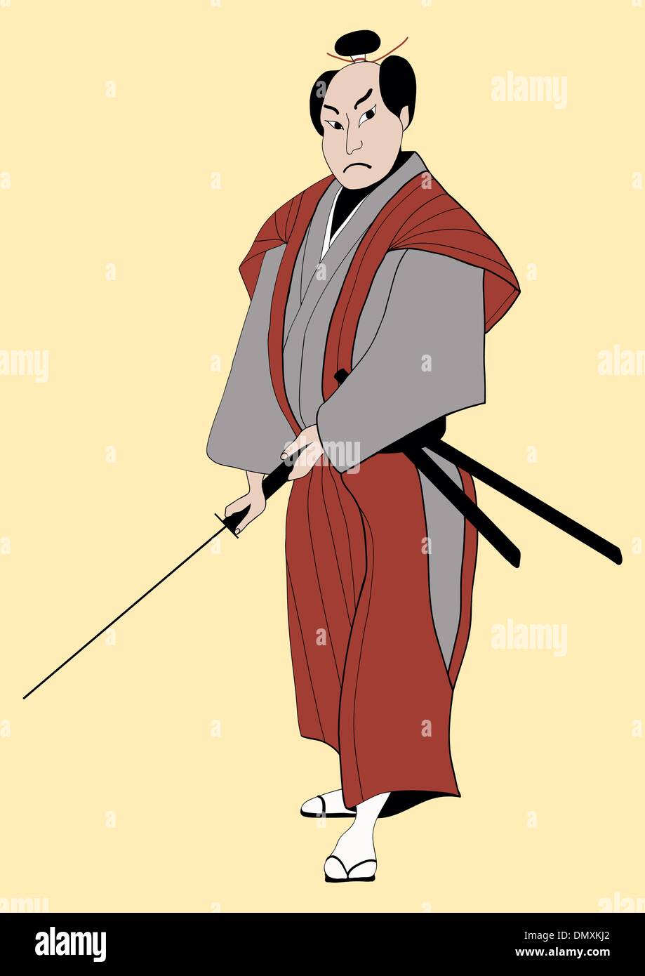 samurai with sword Stock Vector Image &amp; Art - Alamy