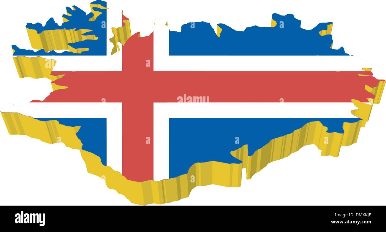vectors 3D map of Iceland Stock Vector Image & Art - Alamy