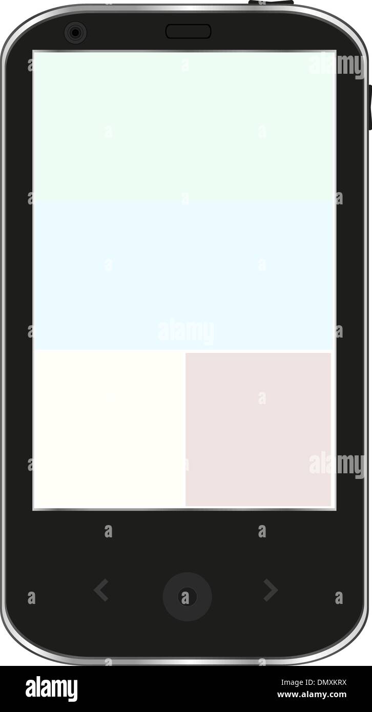 Black smartphone isolated on white background Stock Vector Image & Art ...