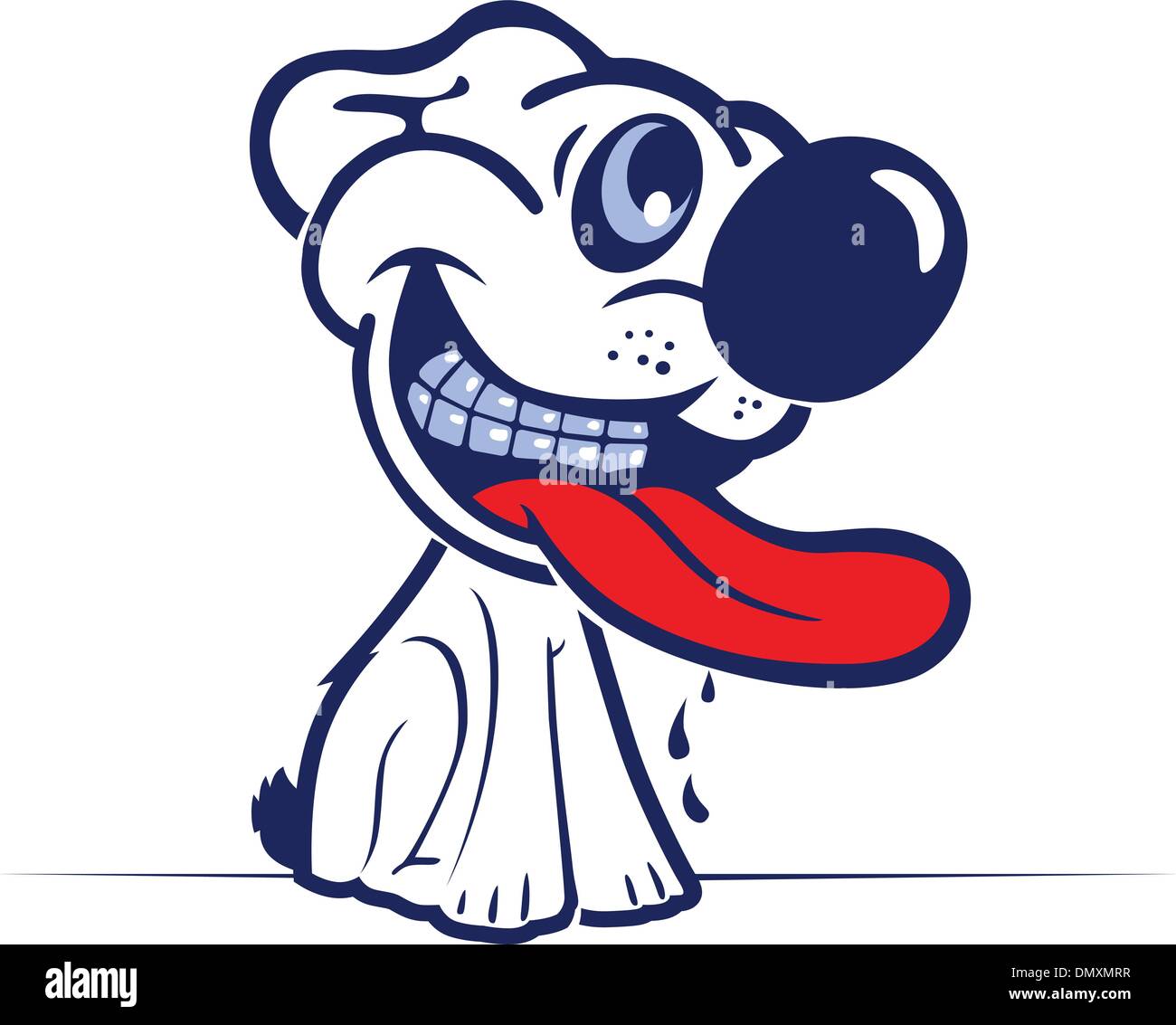 cartoon dog smile face Stock Vector