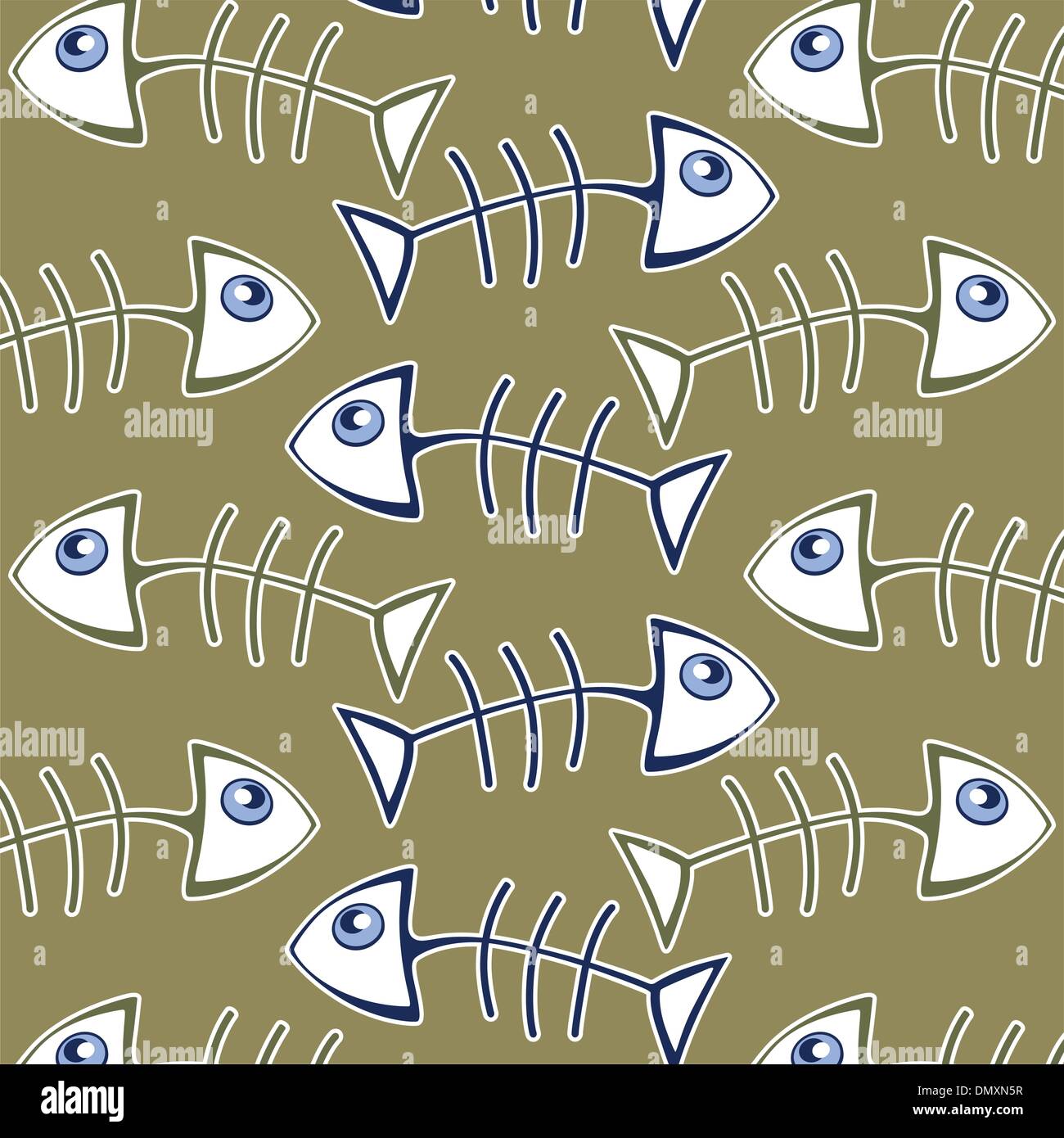 fish bone pattern Stock Vector