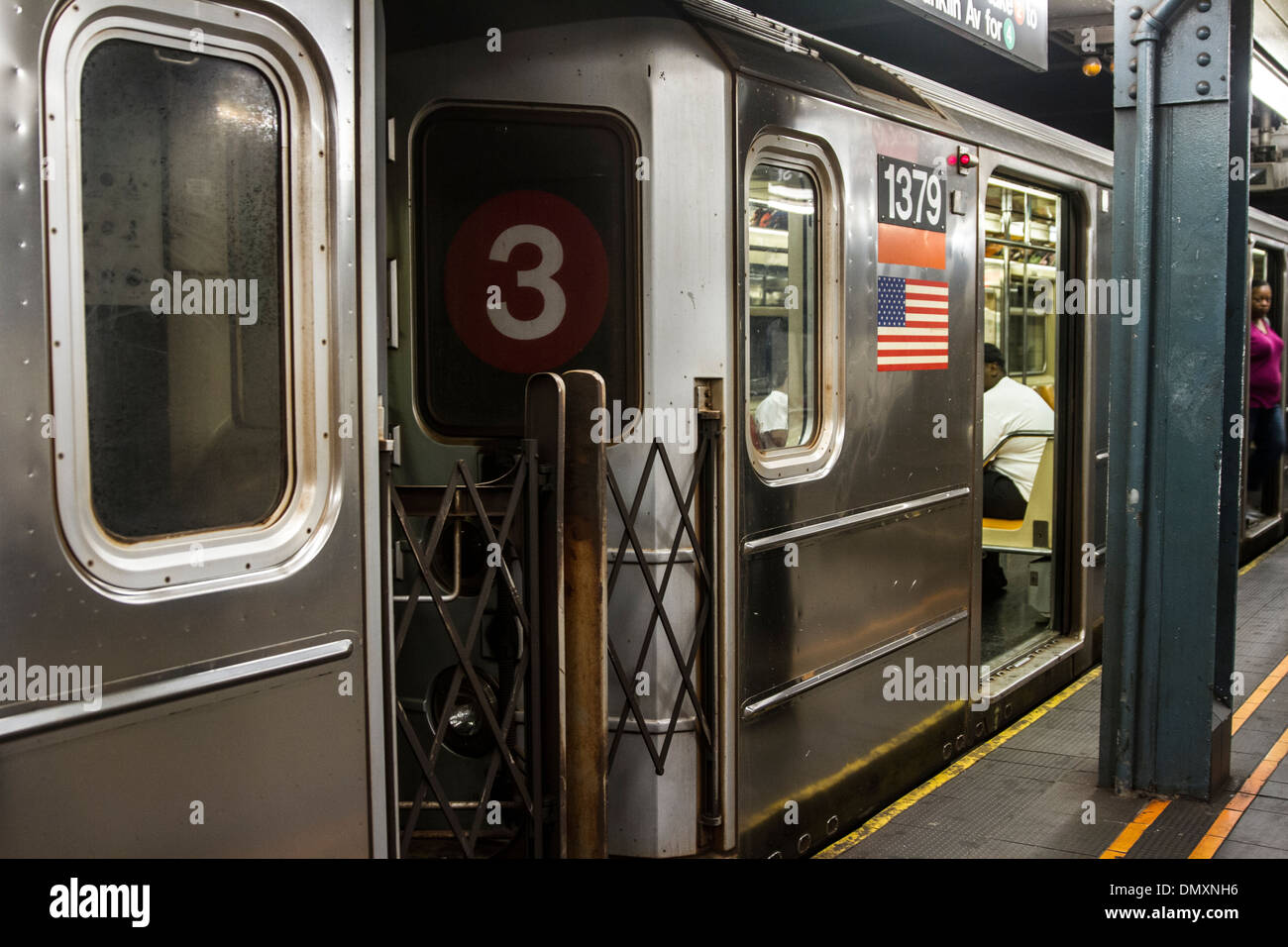 NYC Subway Train Stock Photo