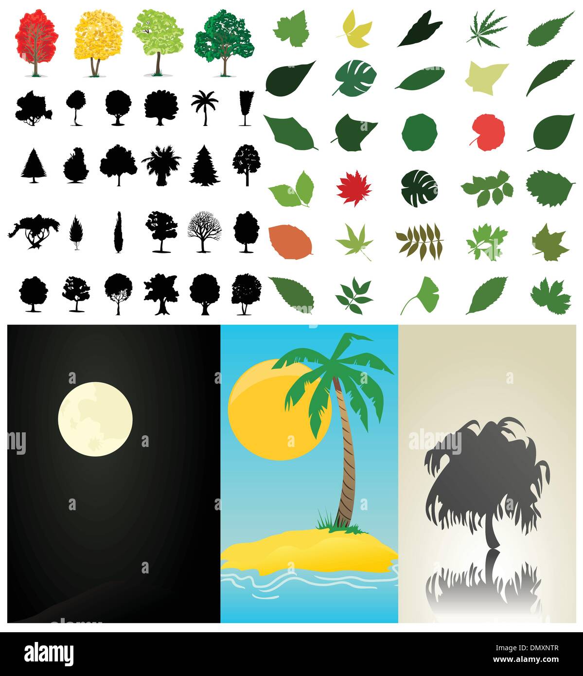 Island oak tree Stock Vector Images - Alamy