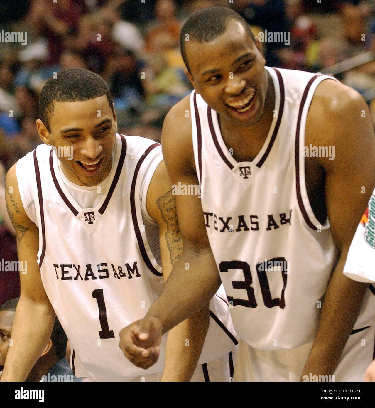 Mar 10 2006 Dallas Tx Usa Texas A M S Acie Law Left And Joseph Stock Photo Alamy