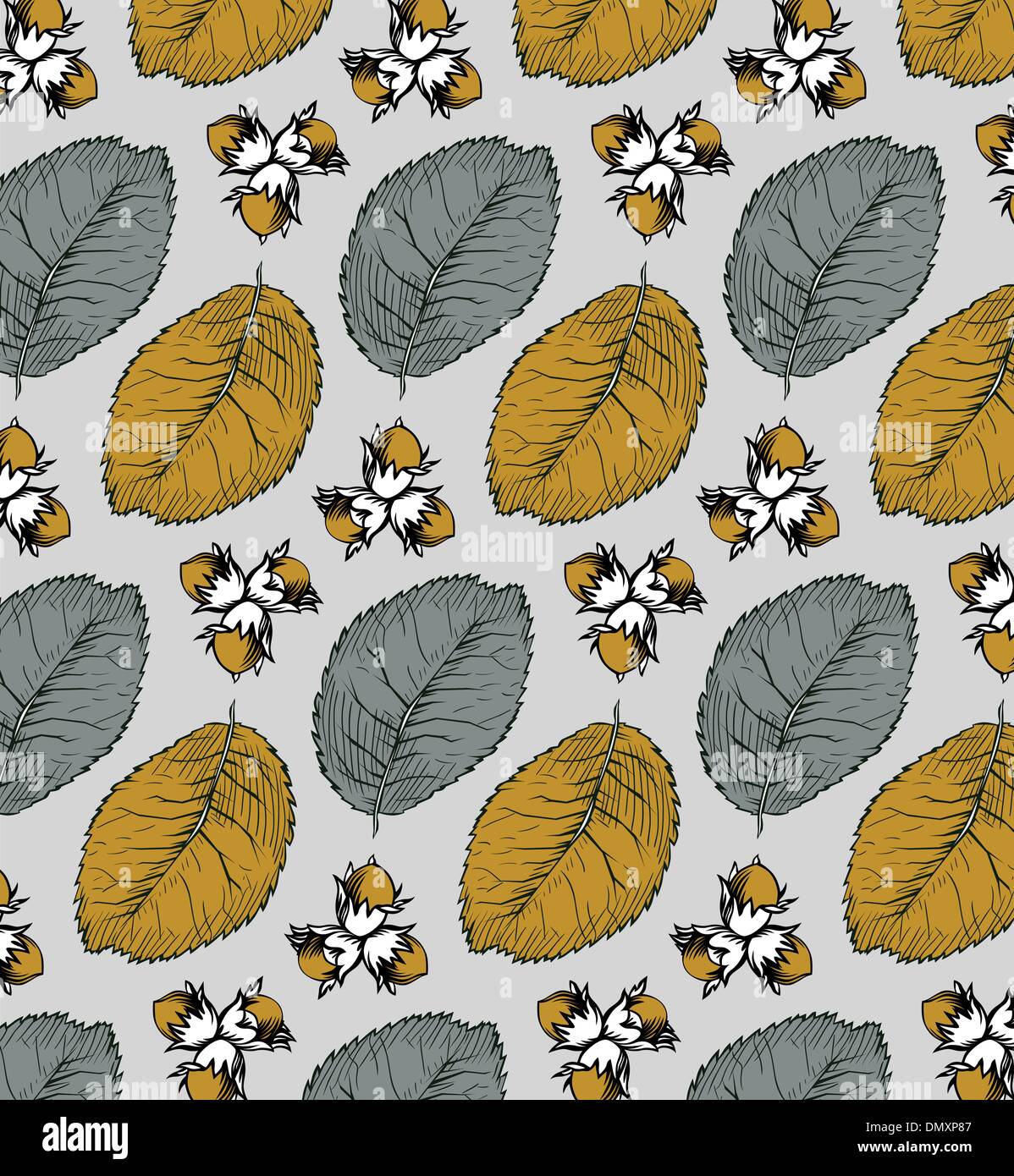 nut pattern Stock Vector