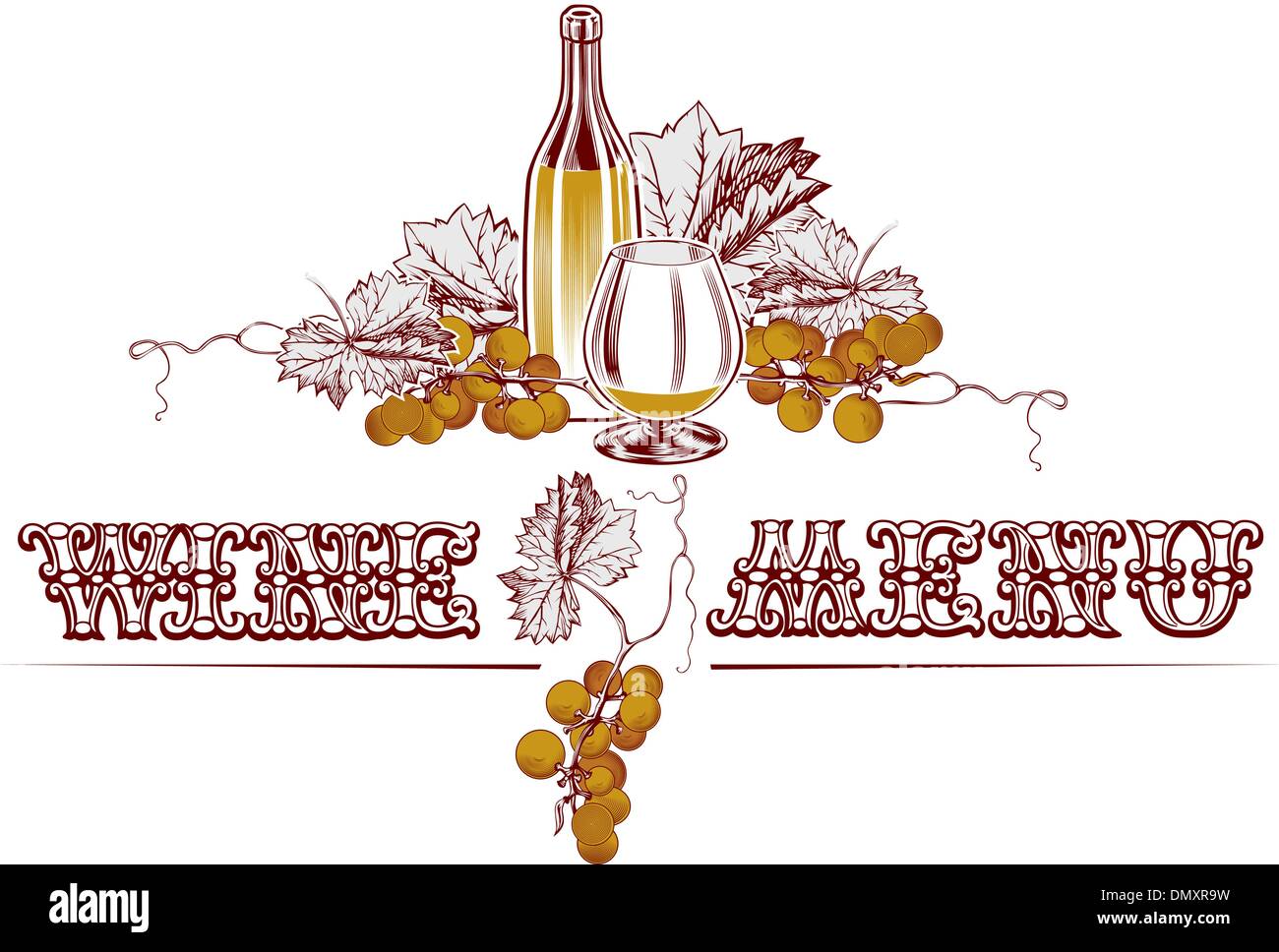 Bottle grape Stock Vector Images - Alamy, image size:1300x968