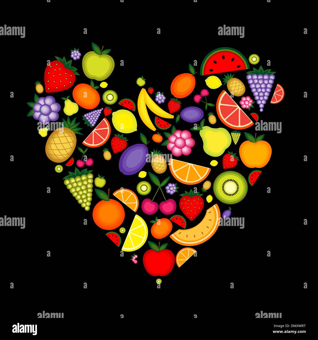 Heart raspberry Stock Vector Images - Alamy