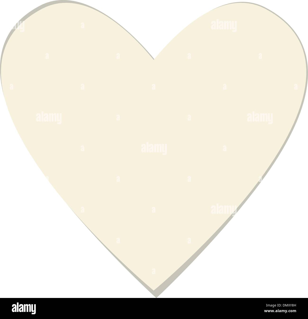 Valentine card from sheet of paper for your design Stock Vector