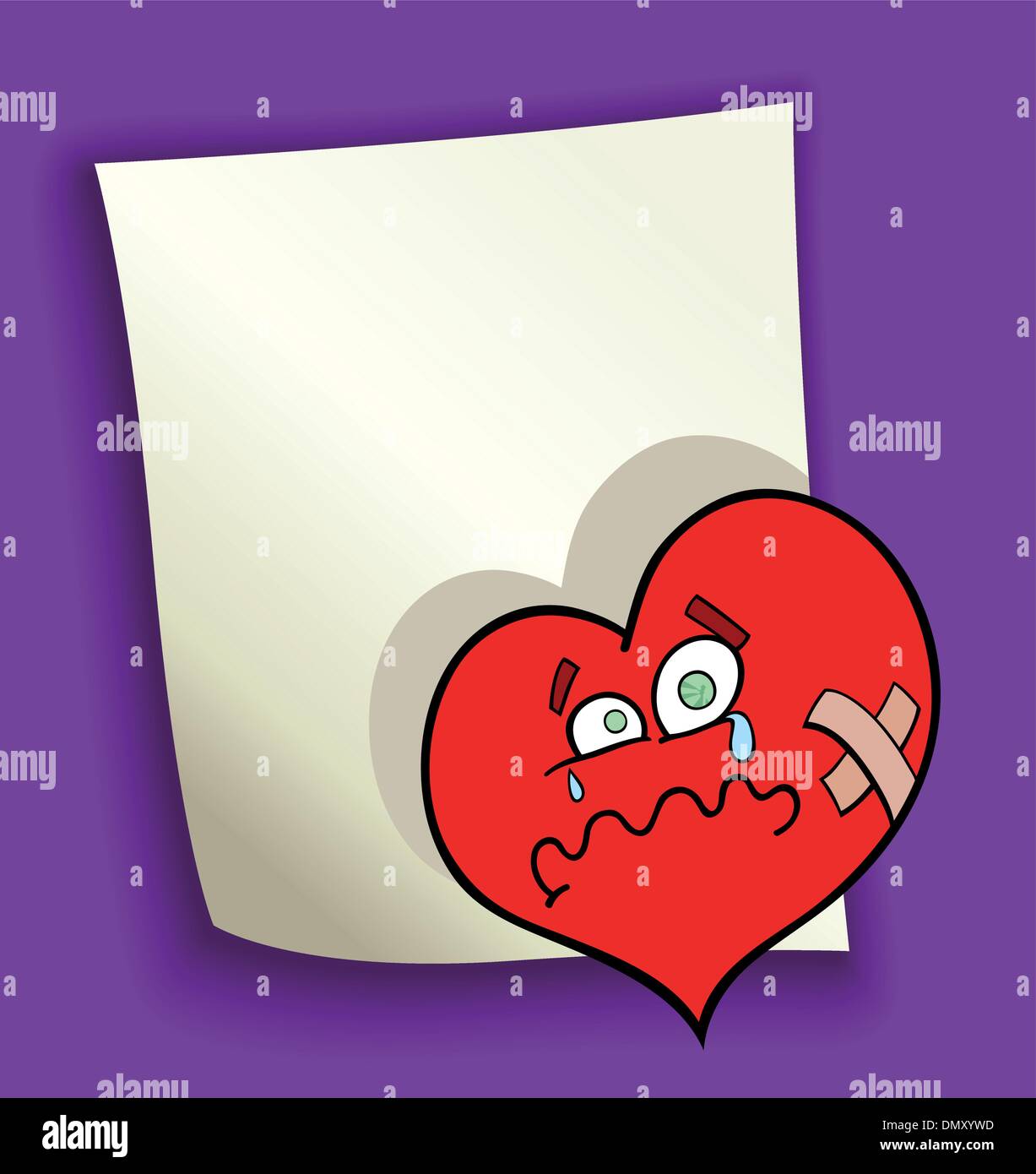 cartoon design with broken heart Stock Vector Image & Art - Alamy