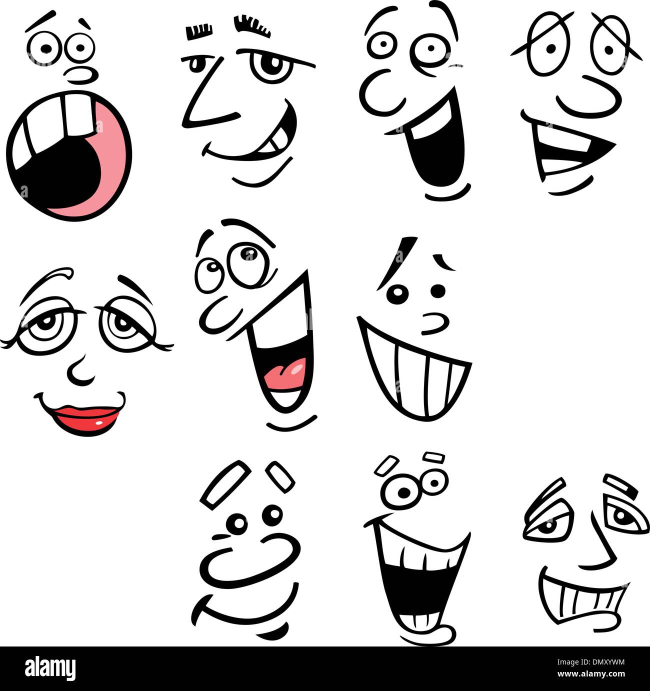 Cartoon emotions illustration Stock Vector