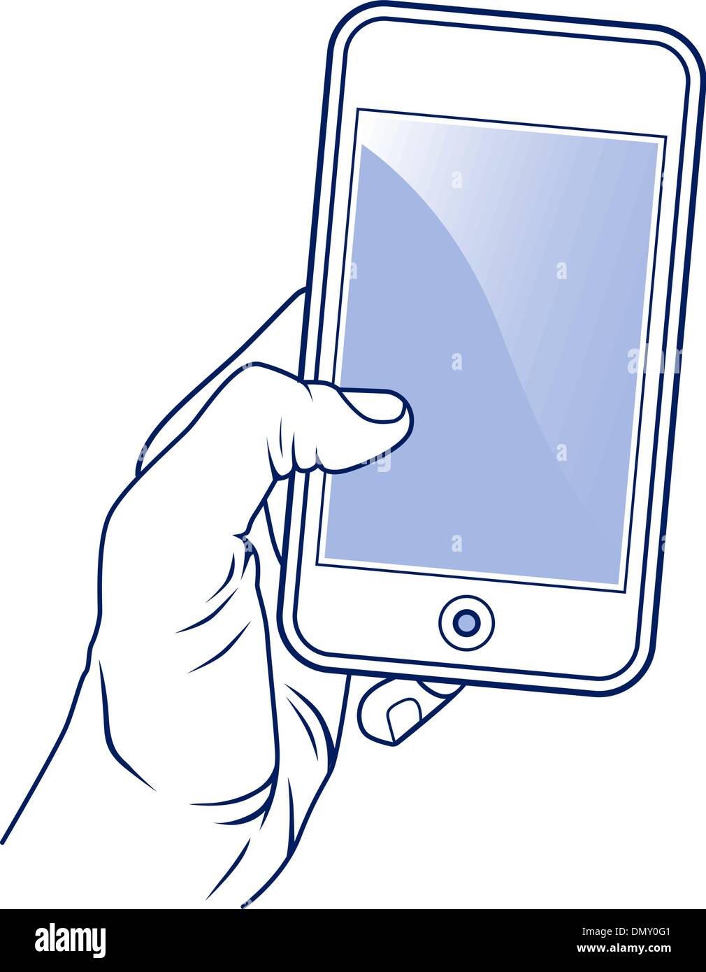 Mobile phone hand office Stock Vector Images - Alamy