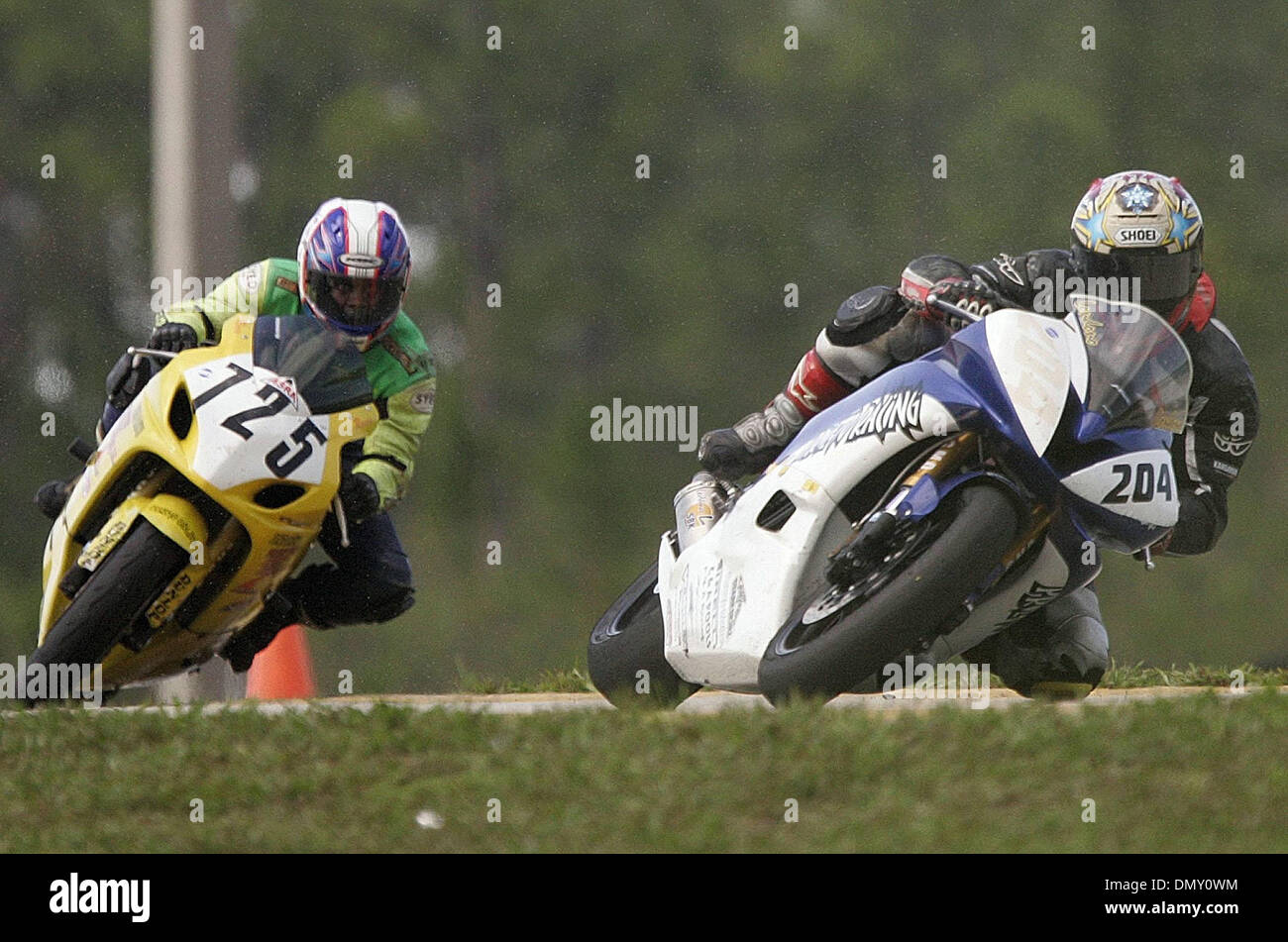 May 28, 2006; Jupiter, FL, USA; Motorcycle practice runs were underway ...