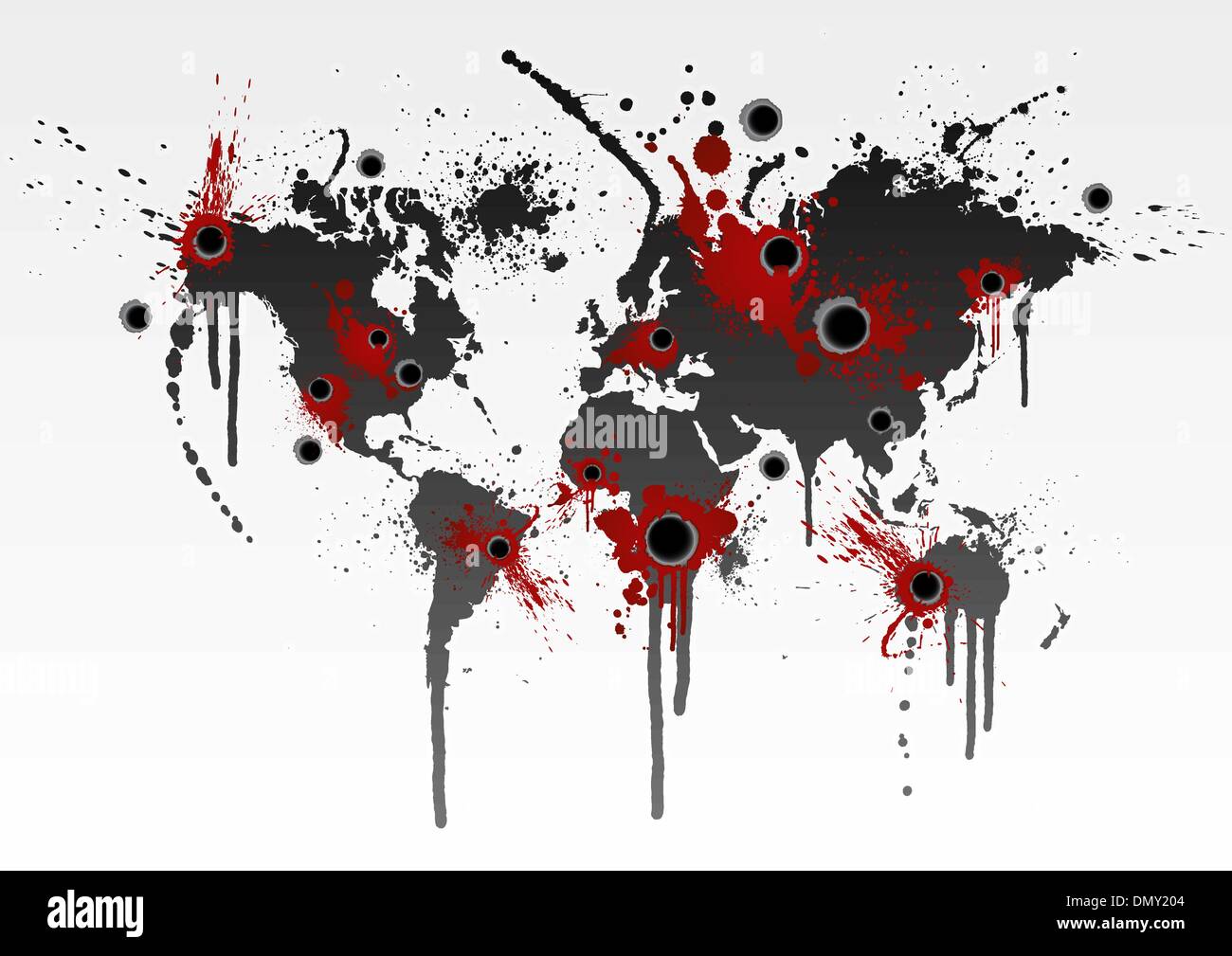 Bloody globalization concept Stock Vector