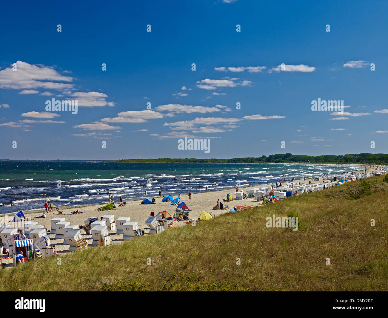 Beach at Baltic Sea resort of Boltenhagen , Mecklenburg-Vorpommern, Germany Stock Photo