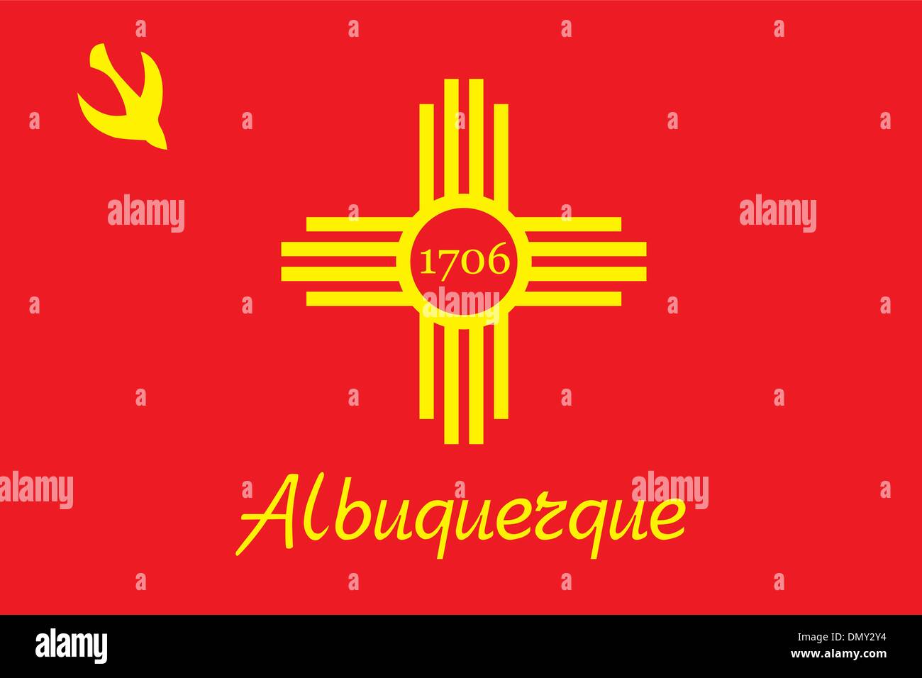 Albuquerque city flag Stock Vector Image & Art Alamy