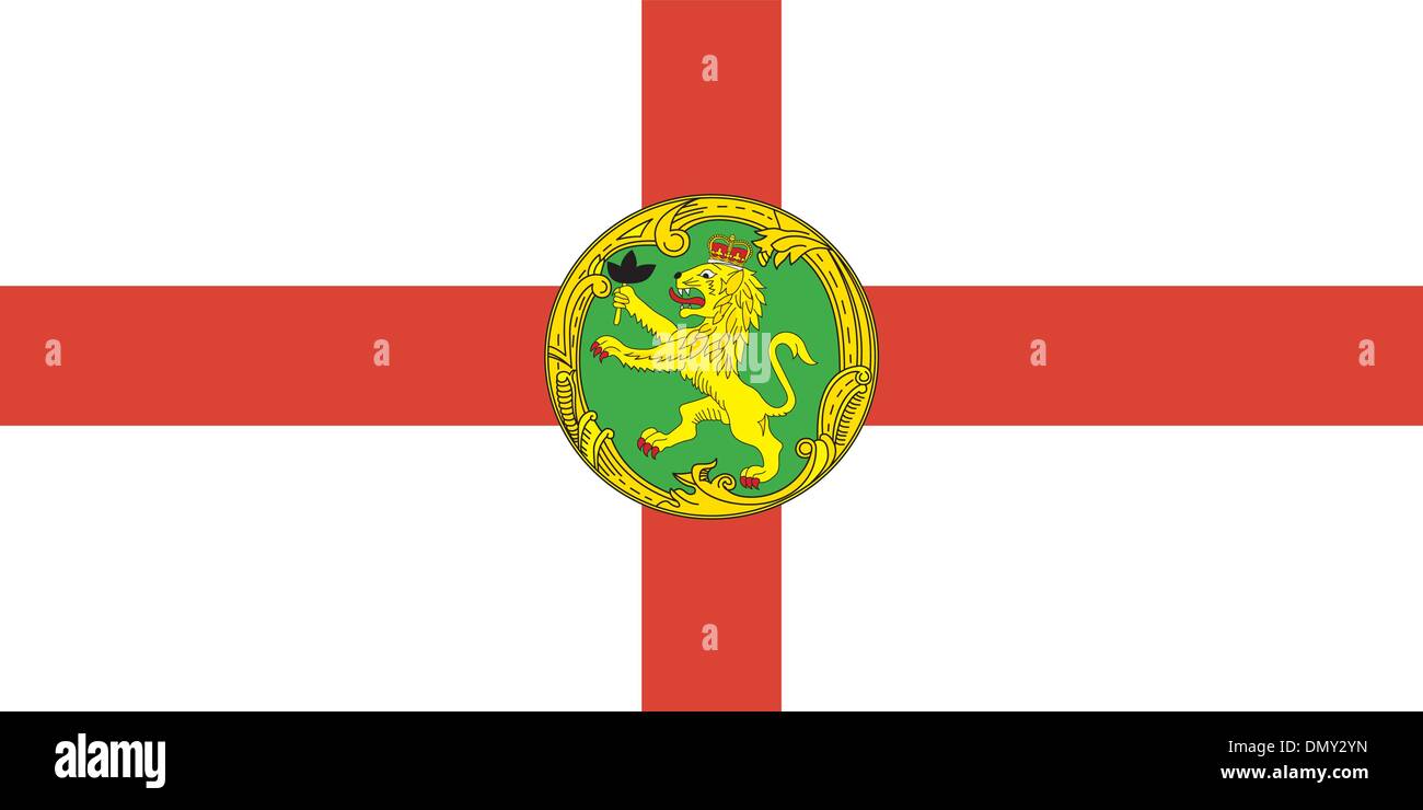 Alderney island flag Stock Vector