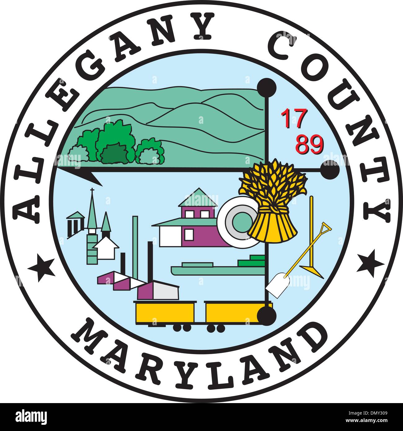 Allegany County Seal Stock Vector Image & Art - Alamy