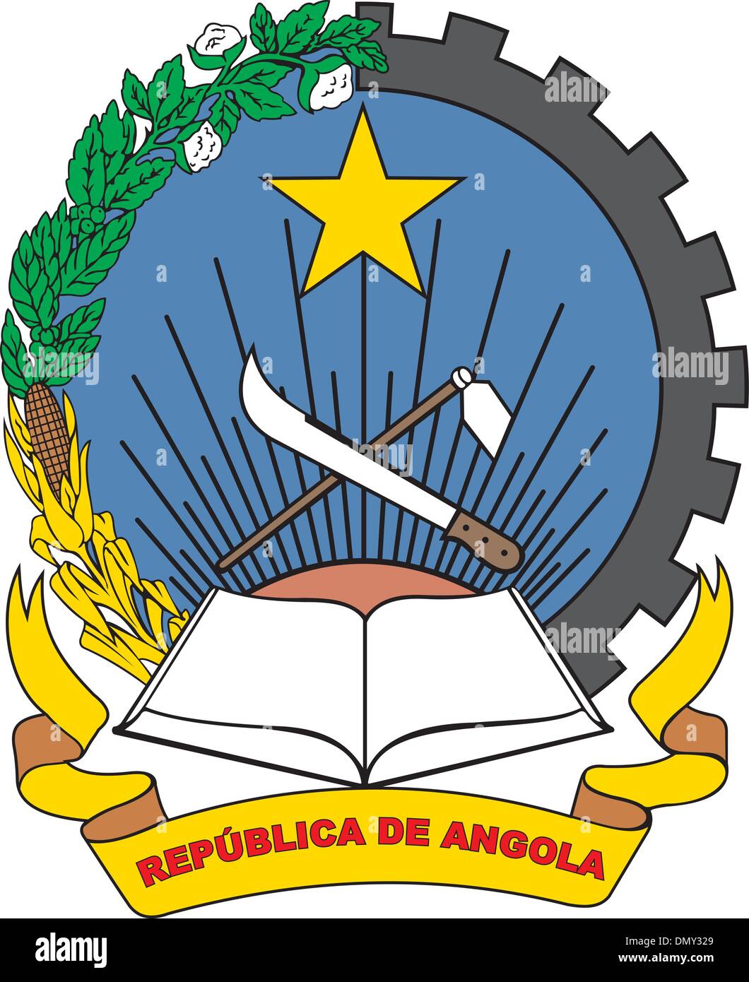 Angola coa n Stock Vector Image & Art - Alamy