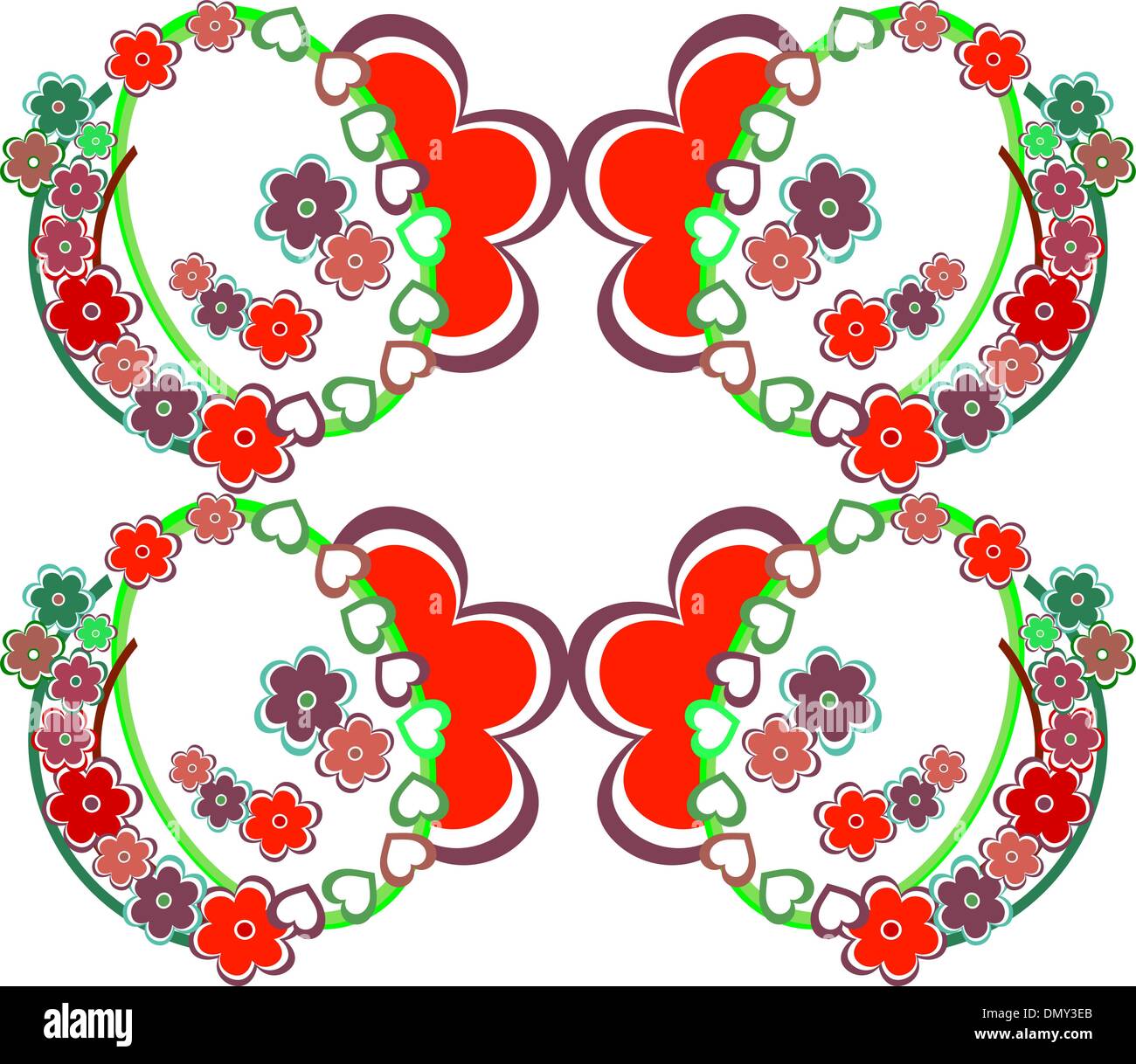 Romantic flower background seamless retro floral pattern Stock Vector ...