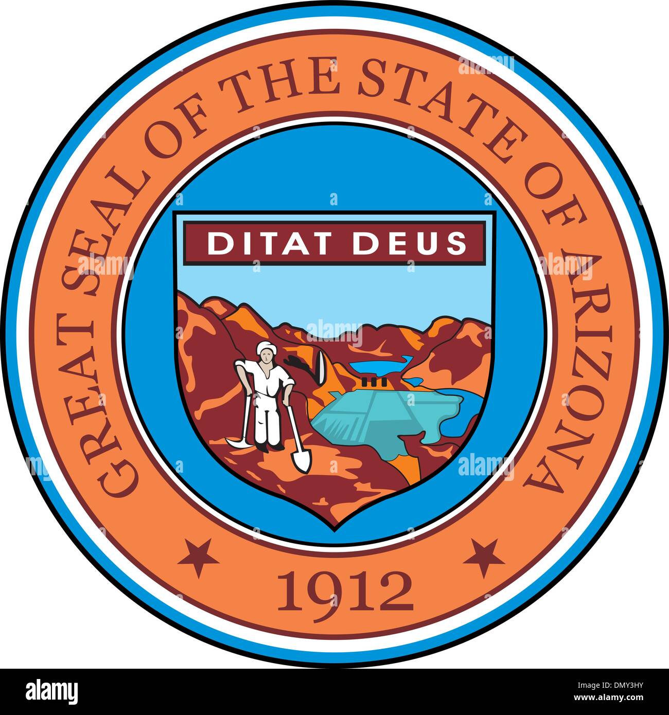 Arizona Waving Flag Stock Vector Images Alamy