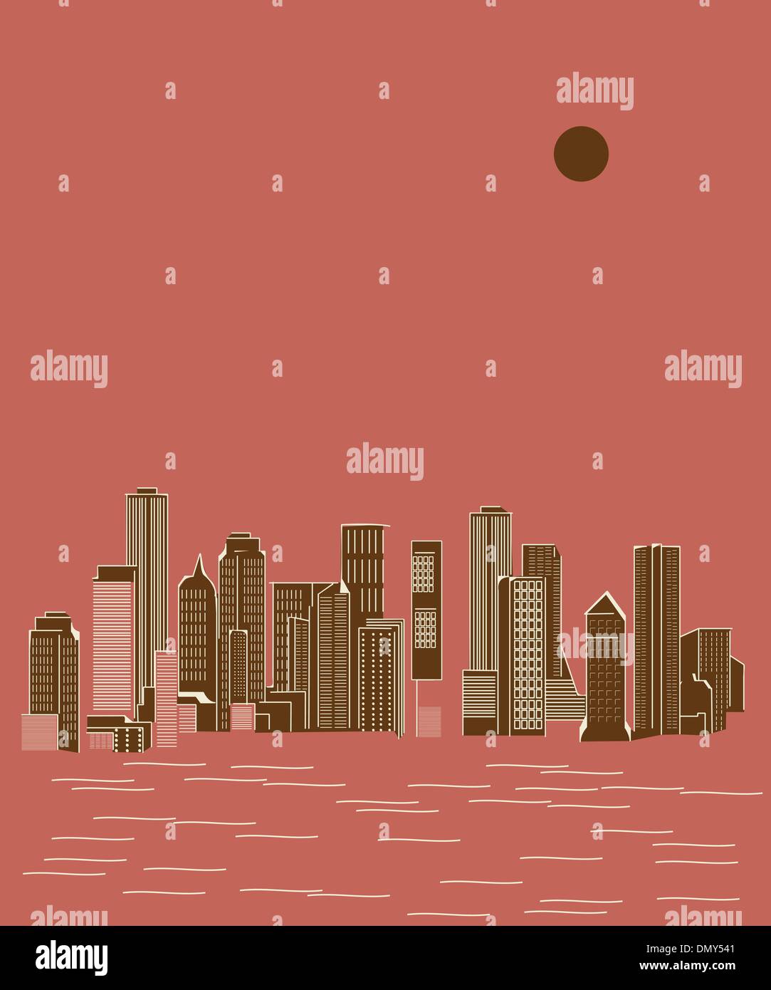 City skyline illustration Stock Vector Image & Art - Alamy