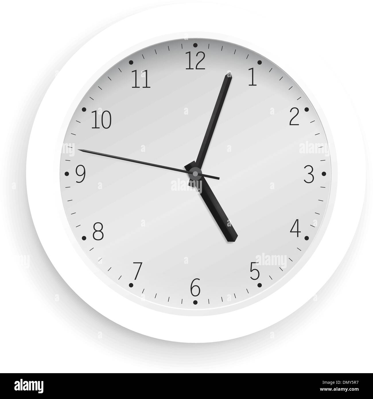 White clock Stock Vector Image & Art - Alamy