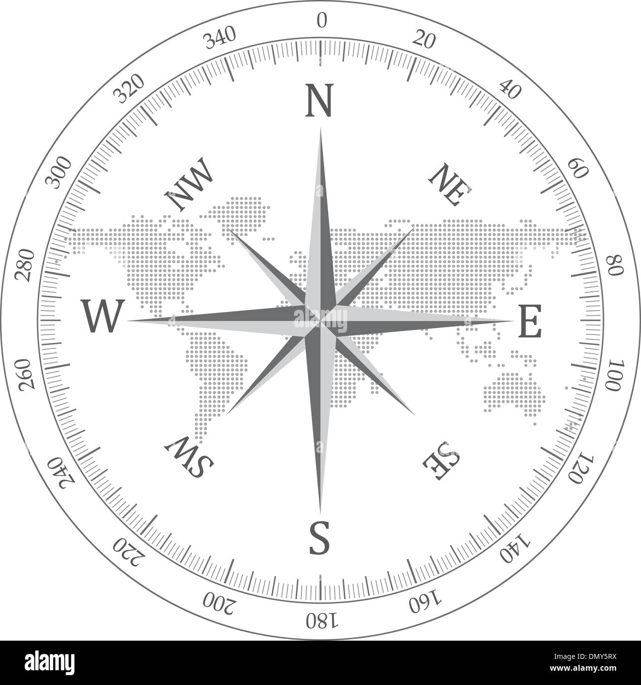Black compass Stock Vector