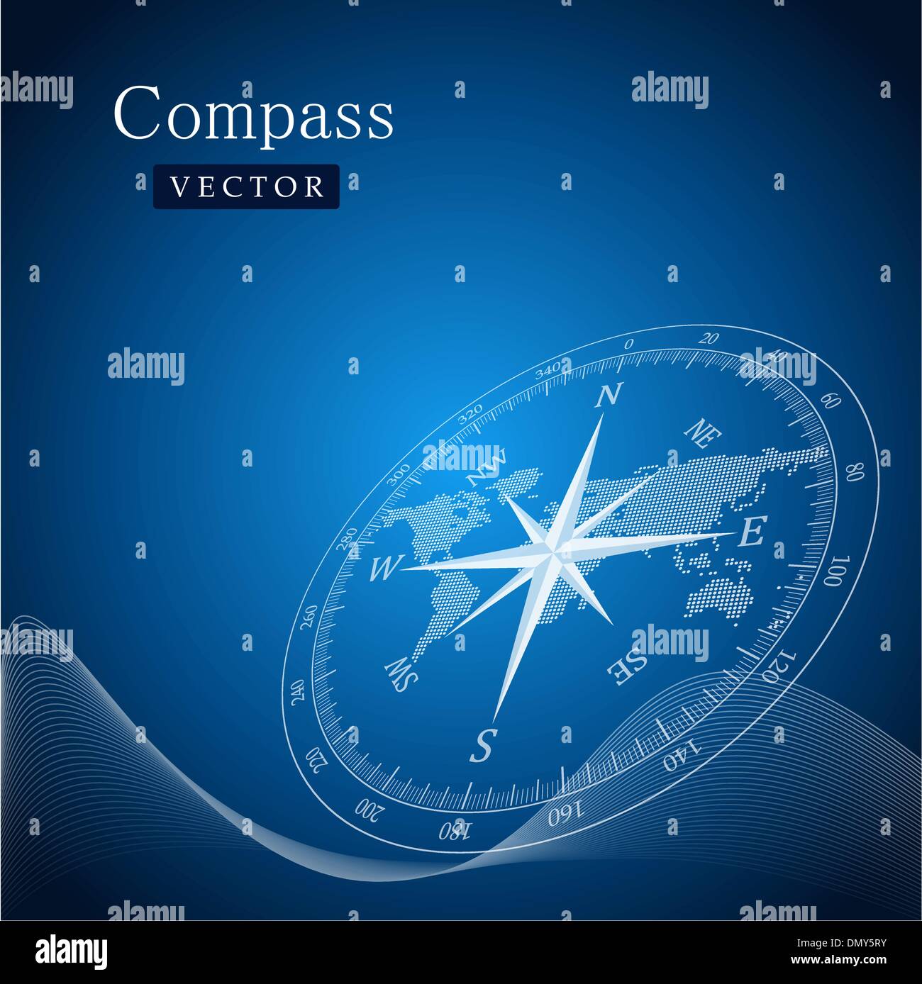 Black compass Stock Vector