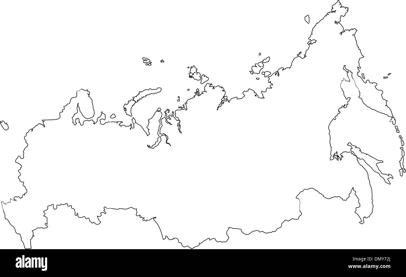 Map of Russia Stock Vector