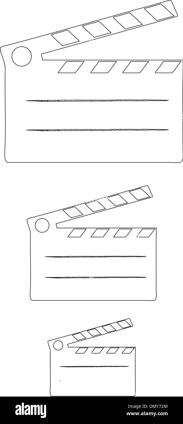 Film clap board cinema - vector illustration Stock Vector