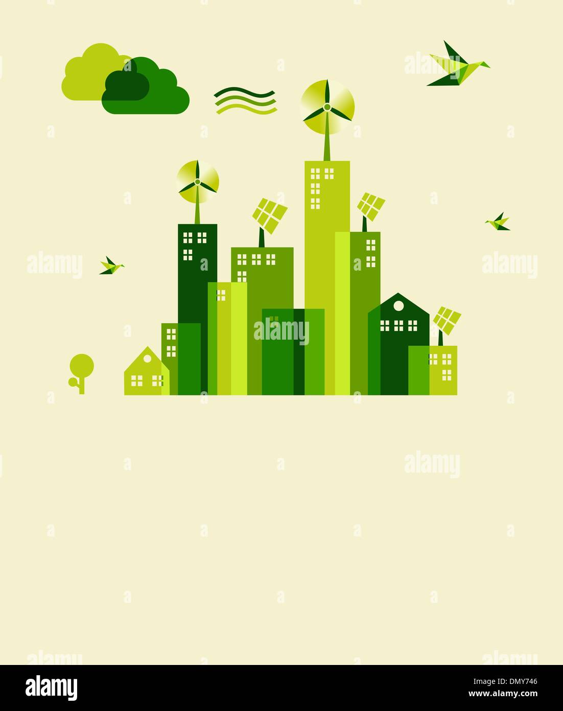 Green city concept illustration Stock Vector Image & Art - Alamy