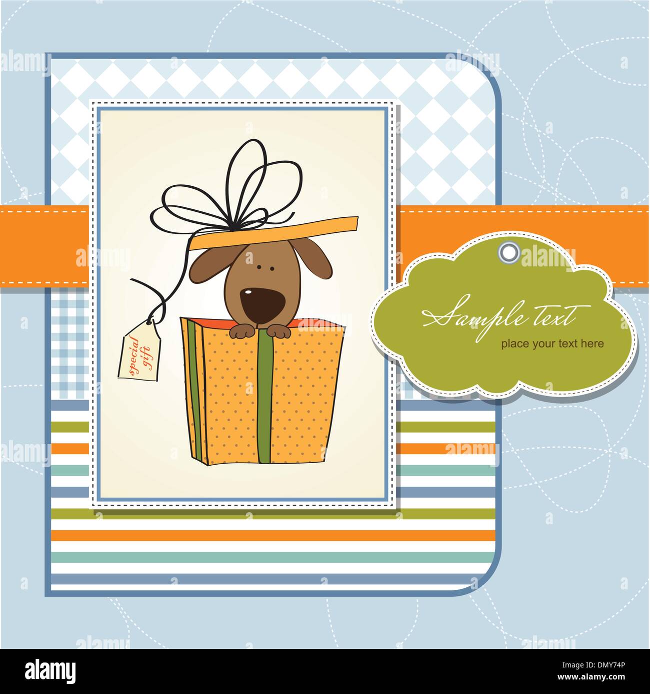 funny birthday card with dog Stock Vector Image & Art - Alamy
