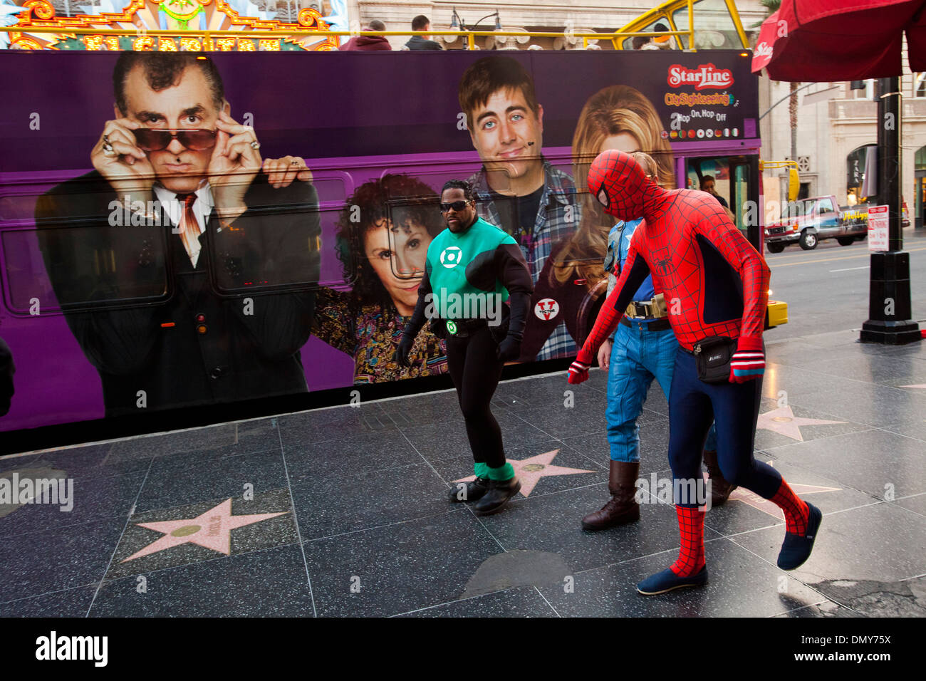 The Walk of Fame, Hollywood Boulevard, Los Angeles, California, United States of America Stock Photo