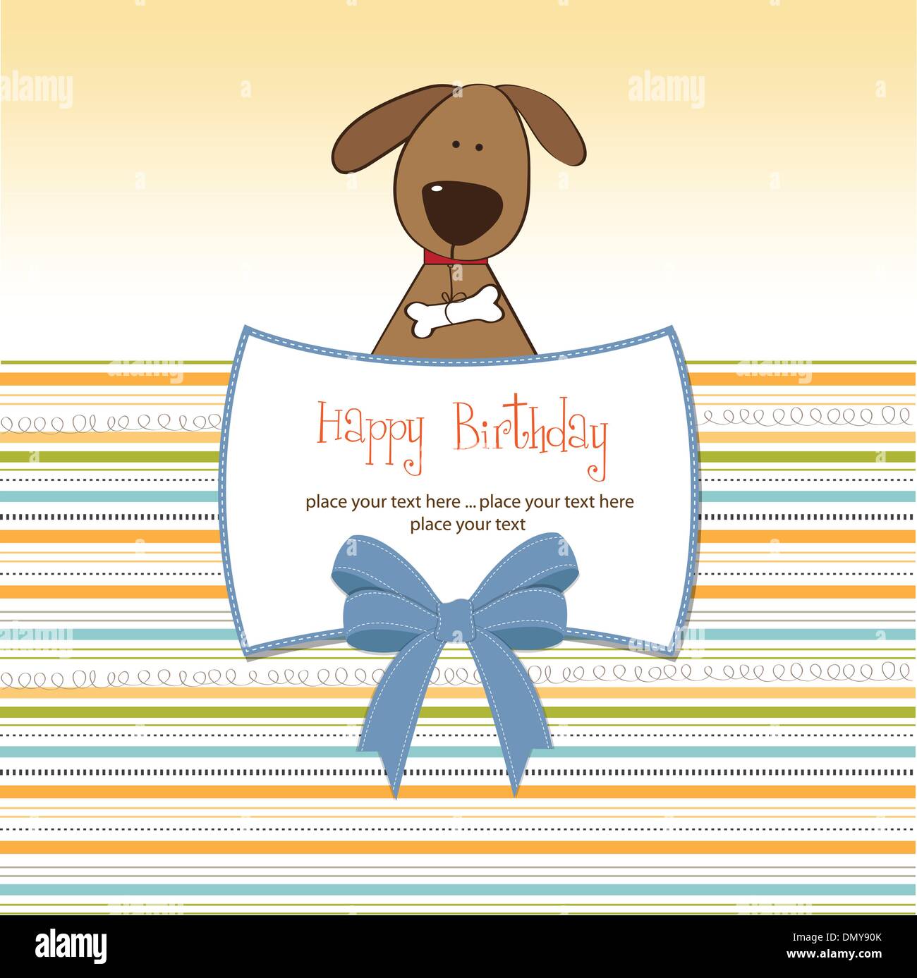 birthday card with dog Stock Vector Image & Art - Alamy