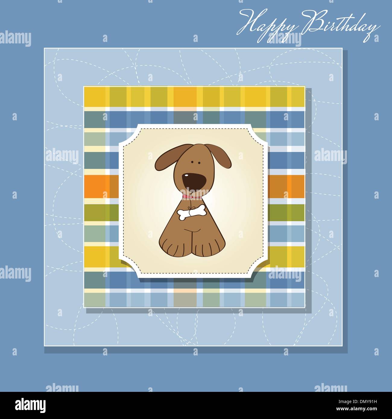 birthday card with dog Stock Vector Image & Art - Alamy
