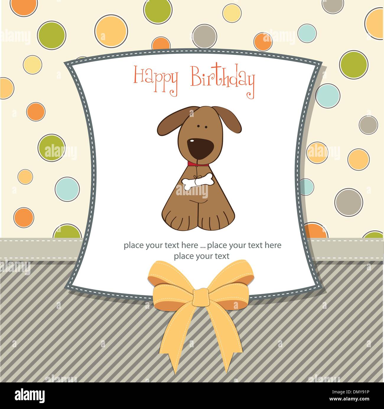 birthday card with dog Stock Vector Image & Art - Alamy