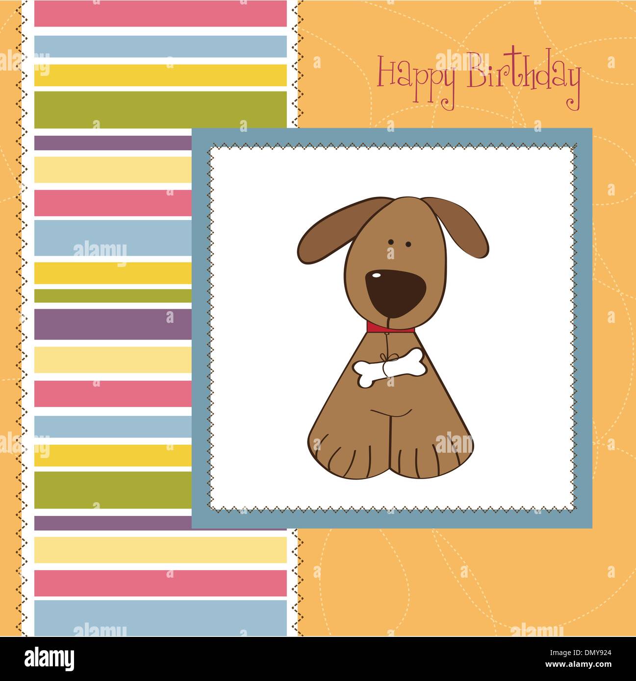 birthday card with dog Stock Vector Image & Art - Alamy