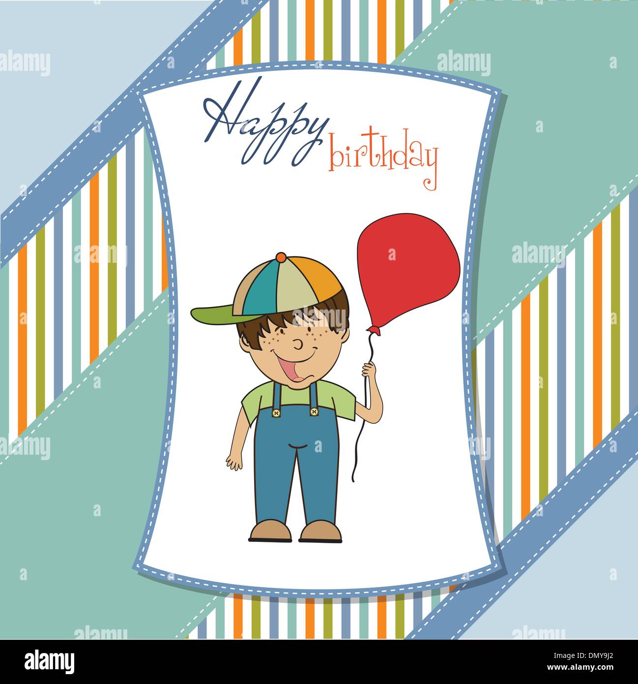 Birthday Greeting Card With Little Boy Stock Vector Image Art Alamy birthday-greeting-card-with-little-boy-stock-vector-image-art-alamy