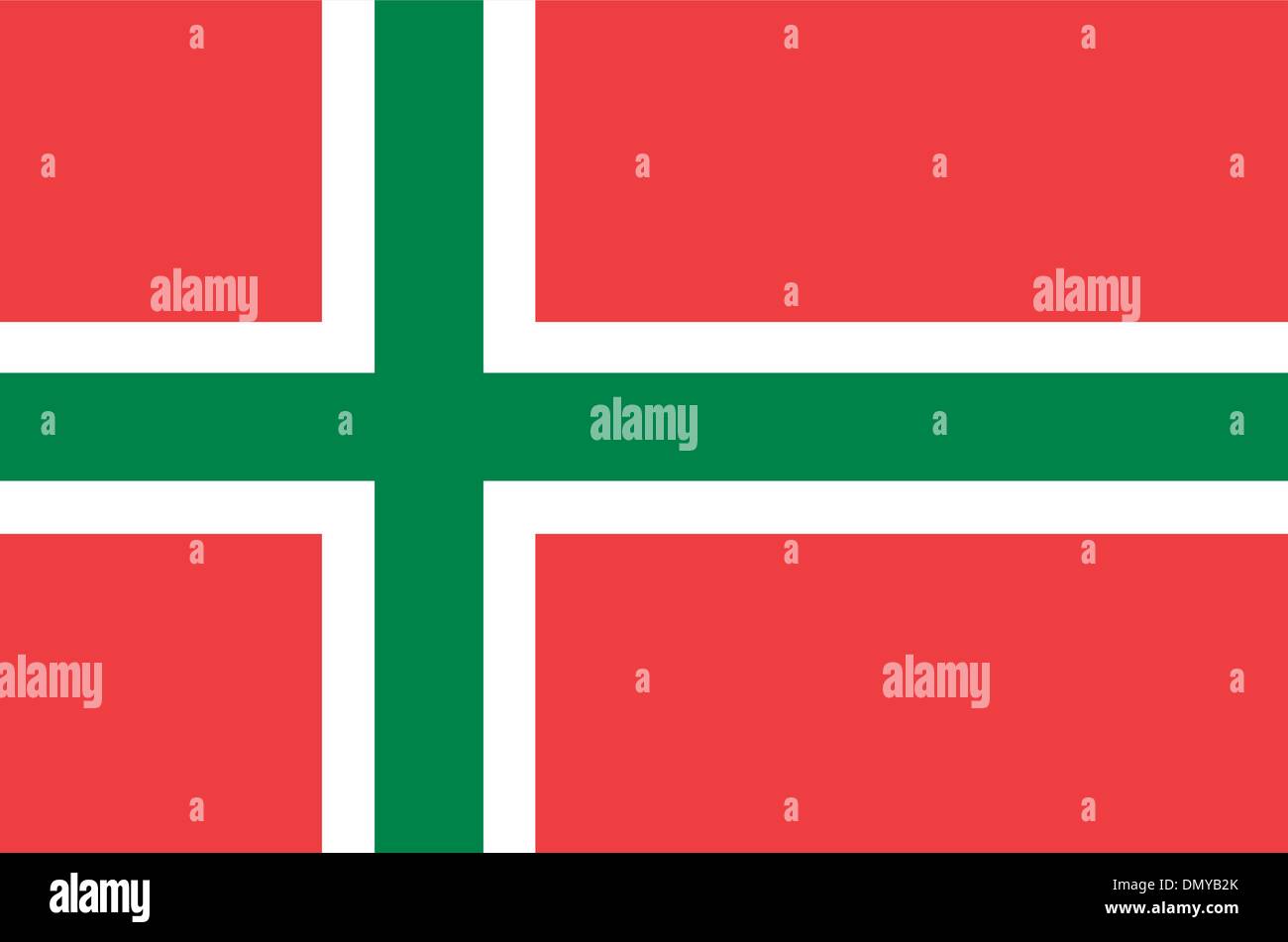 Bornholm amt flag Stock Vector