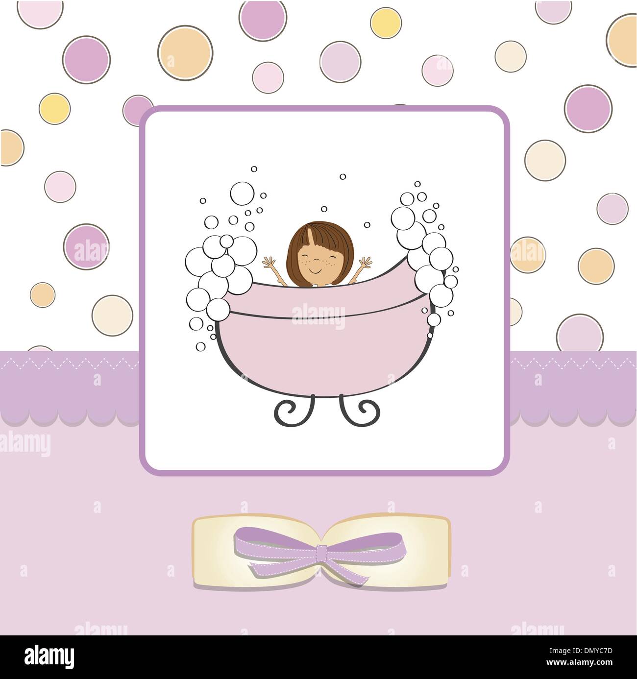 delicate baby girl shower card Stock Vector Image & Art - Alamy