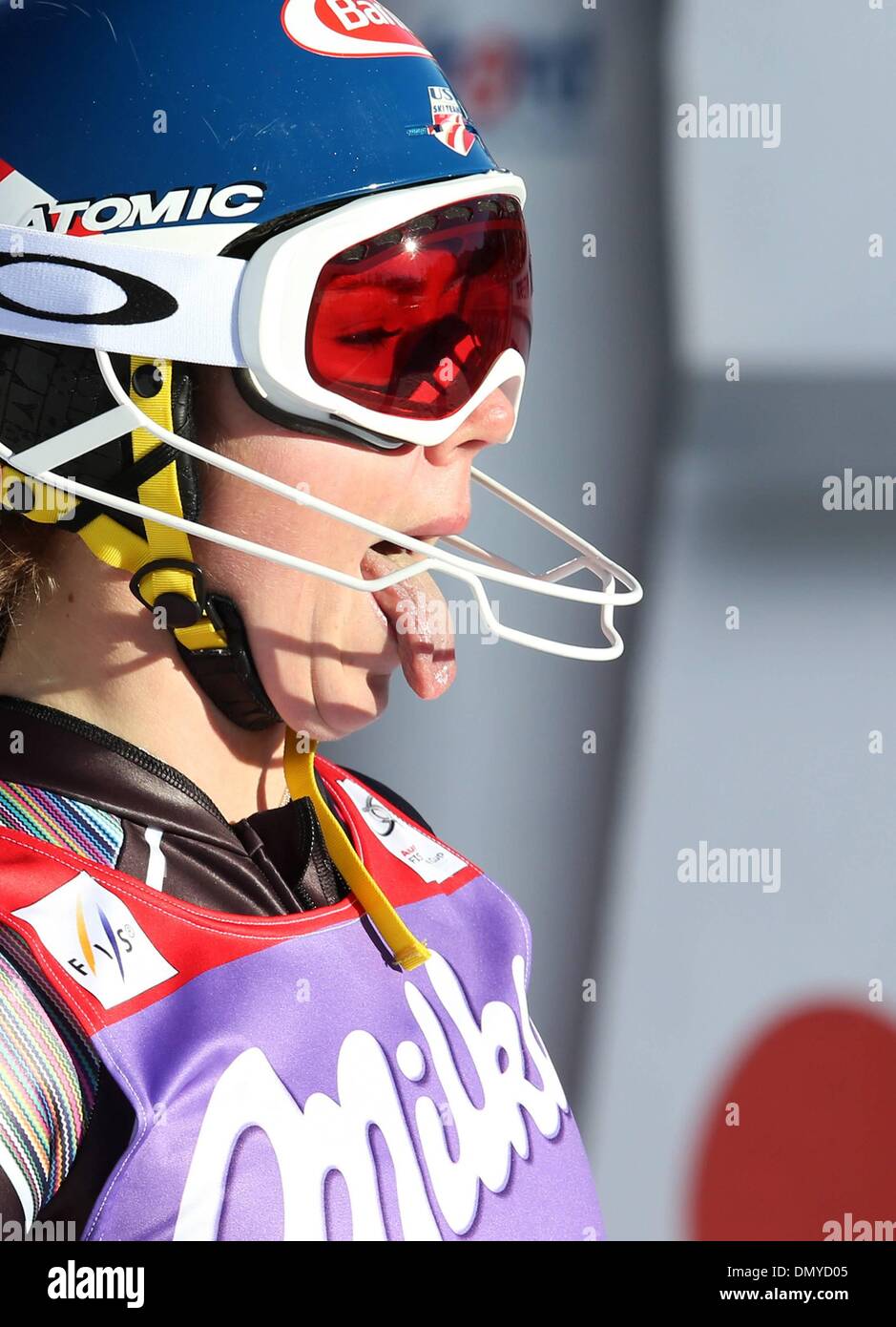 Courchevel, France. 17th Dec, 2013. SKI ALPIN - FIS World Cup Slalom for women. Mikaela Shiffrin (USA). Credit:  Action Plus Sports/Alamy Live News Stock Photo