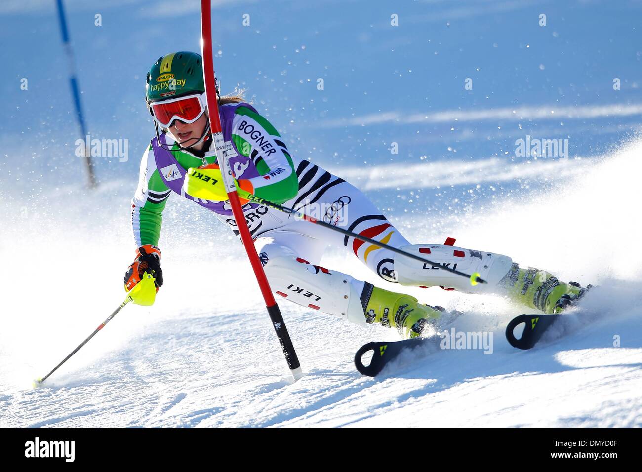Courchevel, France. 17th Dec, 2013. SKI ALPIN - FIS World Cup Slalom for women. Lena Duerr (GER). Credit:  Action Plus Sports/Alamy Live News Stock Photo