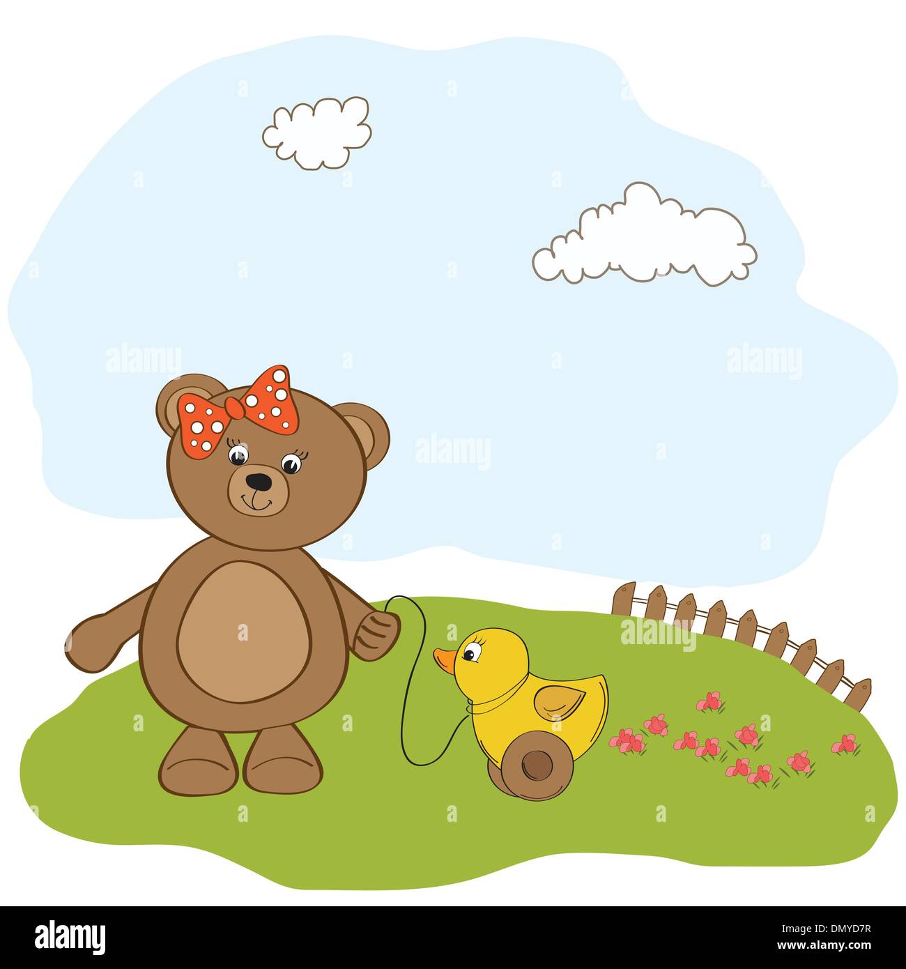 Teddy bear girl party Stock Vector Images - Alamy
