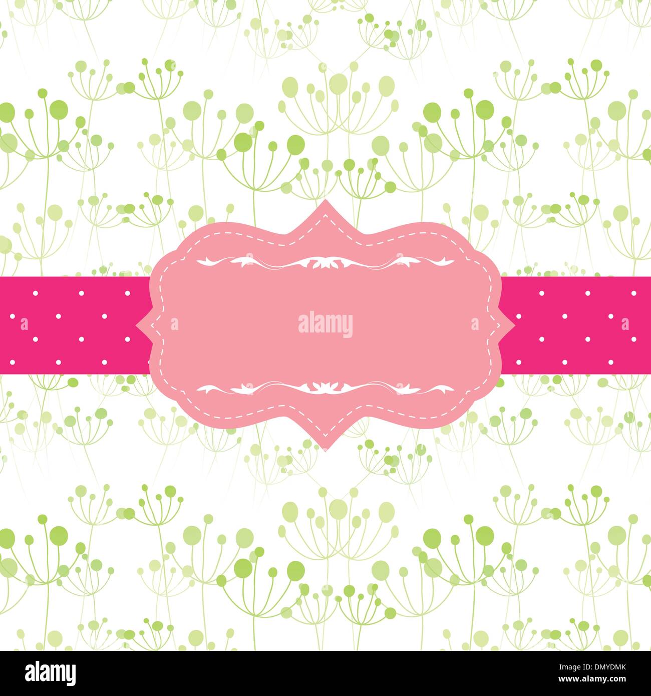 Abstract seamless pattern background with ornate frame Stock Vector