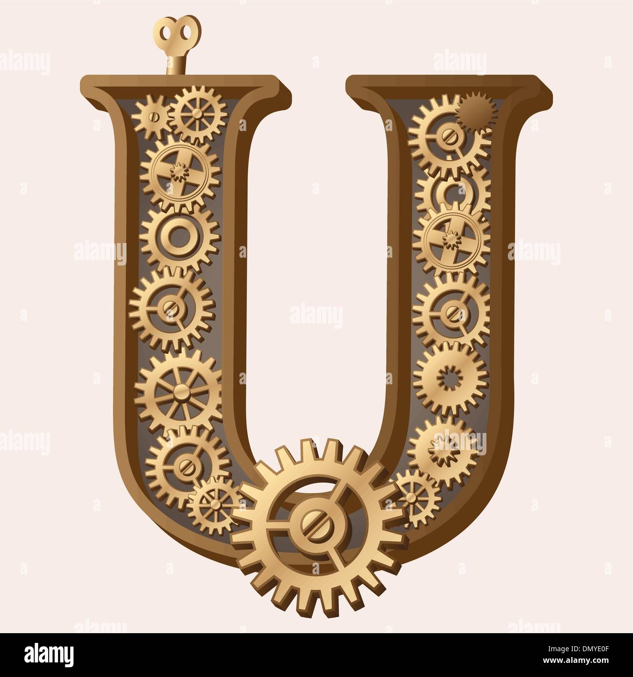 Font clockwork Stock Vector Images - Alamy