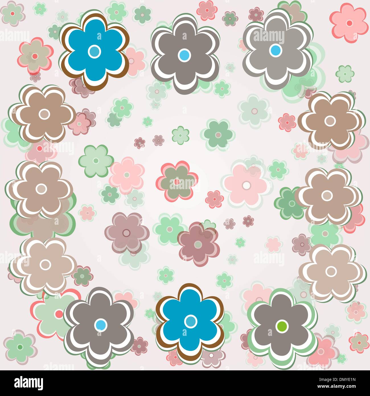 vector vintage background with flowers Stock Vector Image & Art - Alamy
