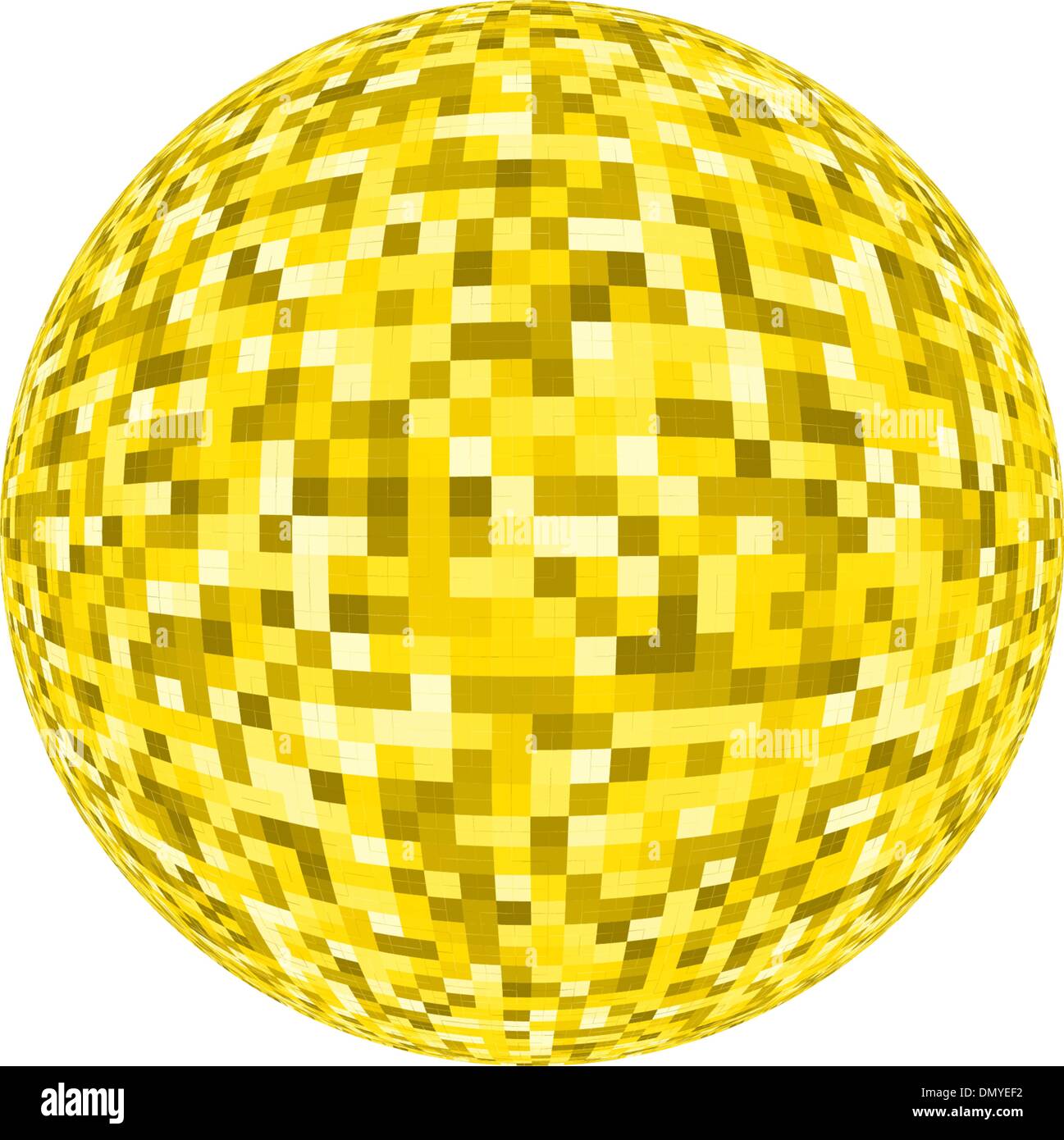 Glowing lights and disco ball. EPS 8 Stock Vector