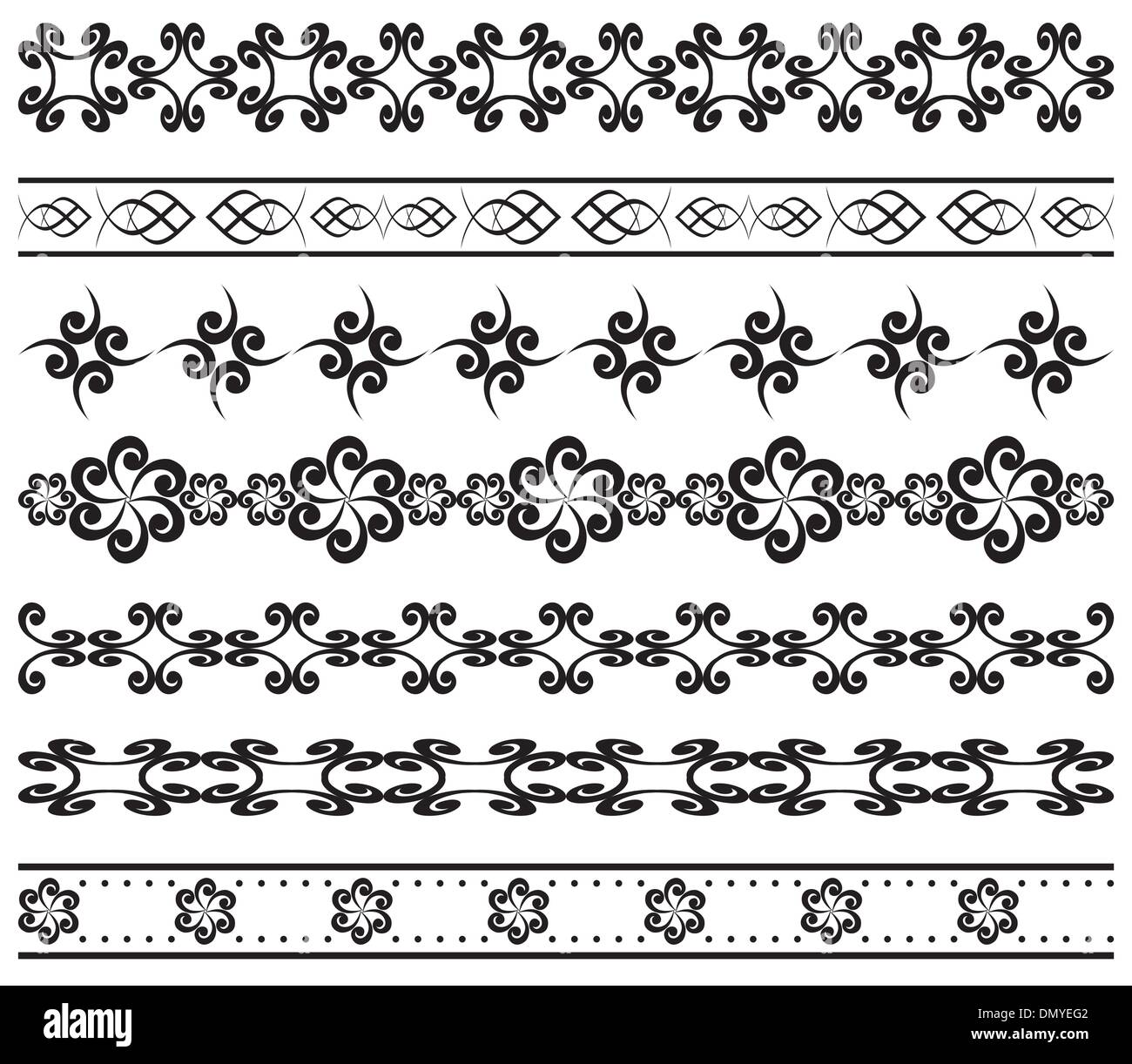 vector set of geometric borders for design Stock Vector Image & Art Alamy